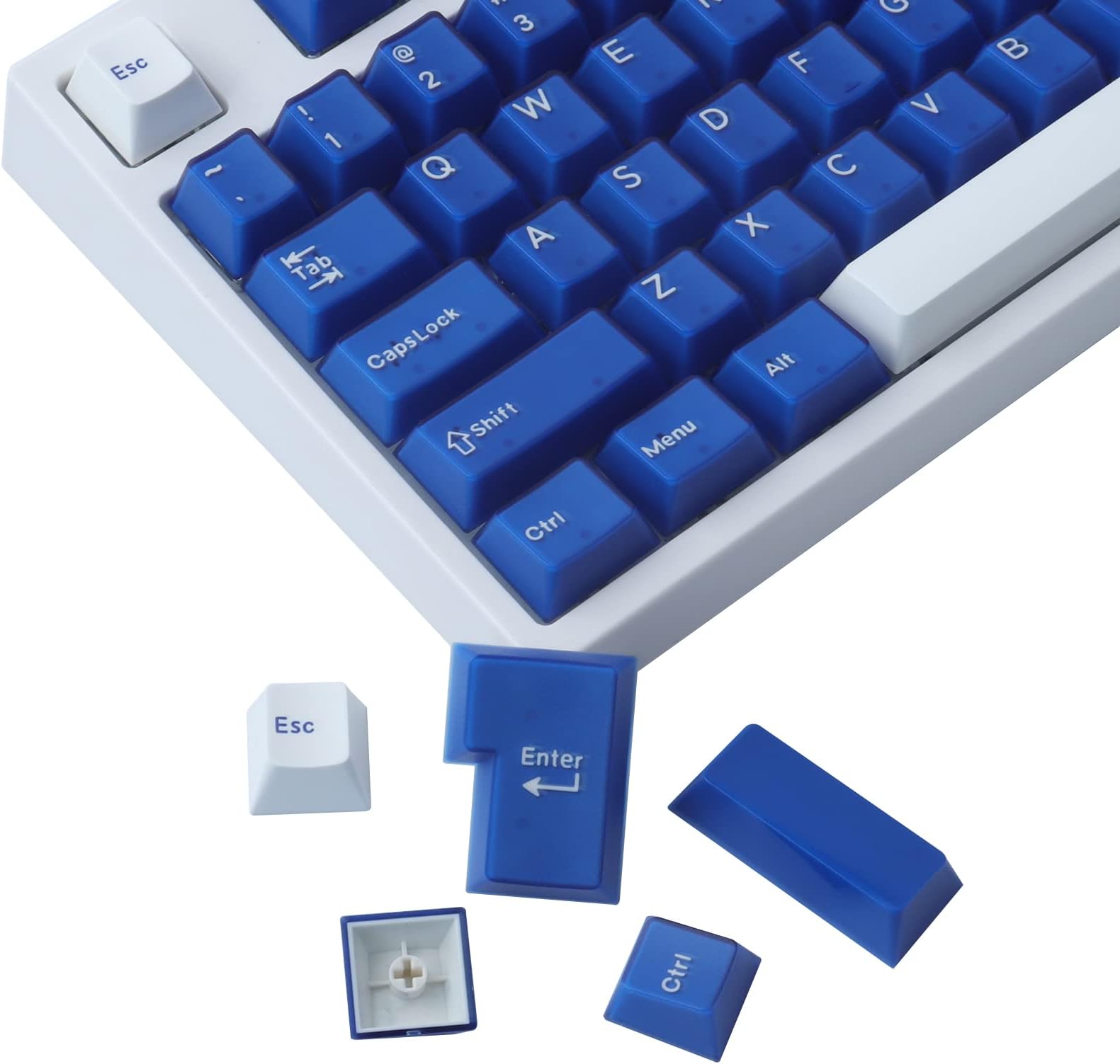 JakeTsaiClear Keycaps, 140 Keys Custom PC Transparent Keycaps Set for Gateron/Kailh/Akko Cherry MX Switches Mechanical Keyboard