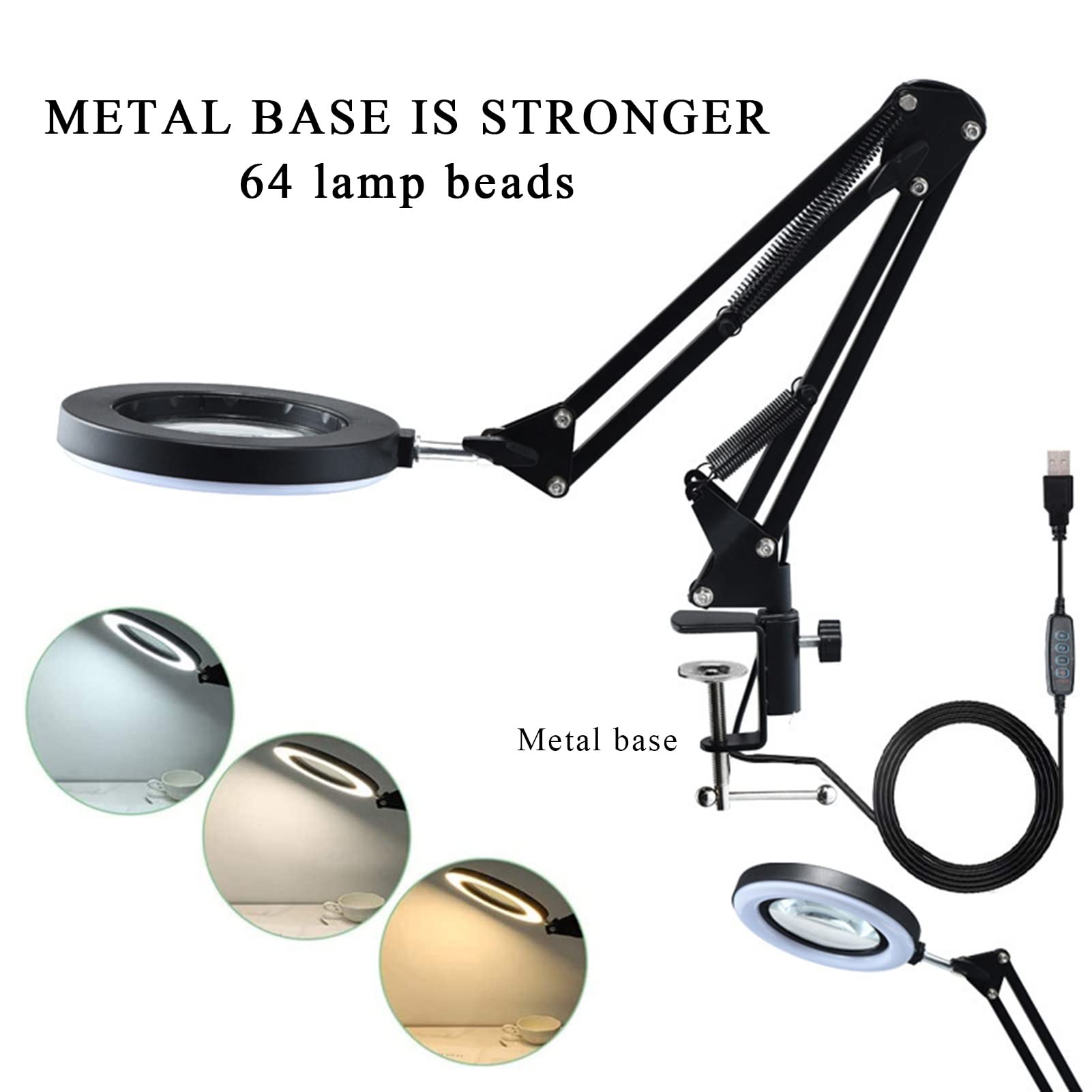 Lente Di Ingrandimento Con Luce LED 10X/30X - 3 Modalità Colore, Per Lettura, Hobby E Artigianato - Foto 8