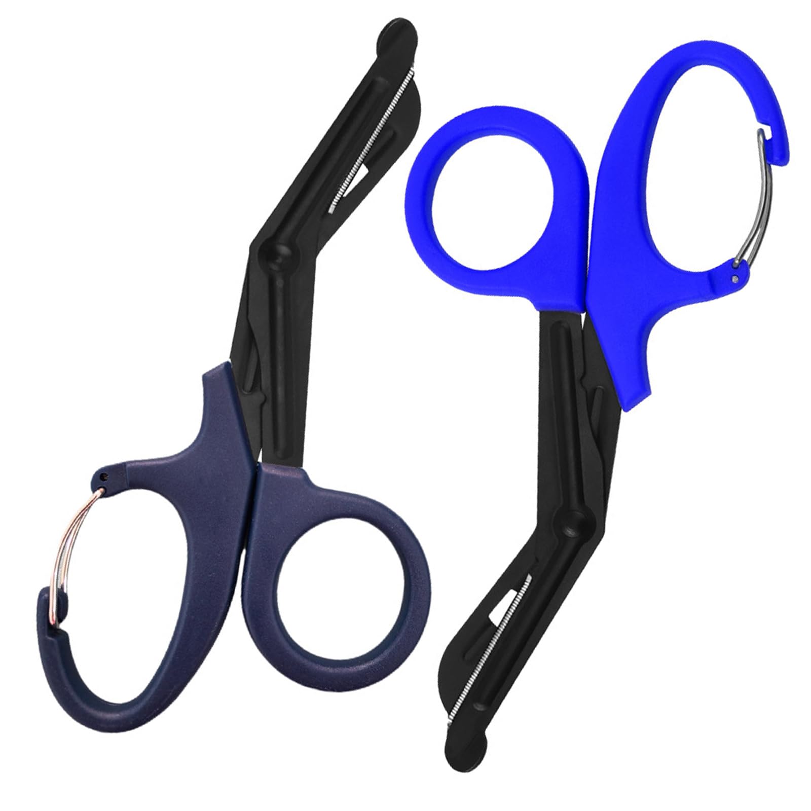 2 Stück 19cm Notfall Schere, Mullschere mit Schnalle, Verbandschere, Rettungsschere, Kleiderschere, Für Einsatz Im Rettungsdienst Oder Alltägliche Aufgaben (Blau und Marineblau)