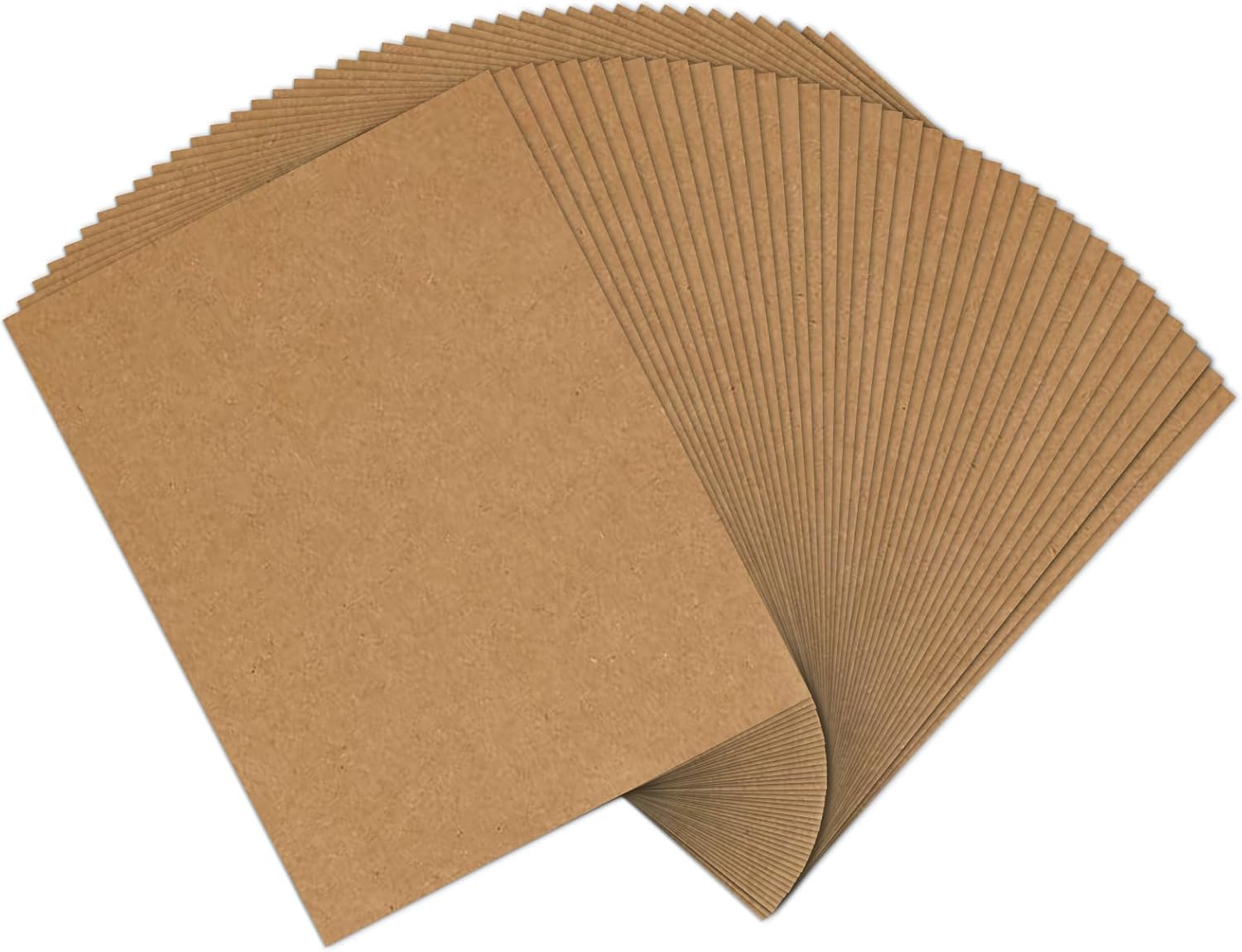 110lb Brown Cardstock Paper Thick Cardstock, Goefun 50 Sheets Kraft Cardstock 8.5 x 11 for Invitations, Menus, Poster, DIY Card(300 GSM)