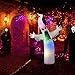 YUNLIGHTS 6 Feet Halloween Inflatable Ghost, Air Blown Ghost with Colorful LED Lights for Outdoor and Indoor Decoration, Lighted Halloween Decor for Yard/Patio/Garden