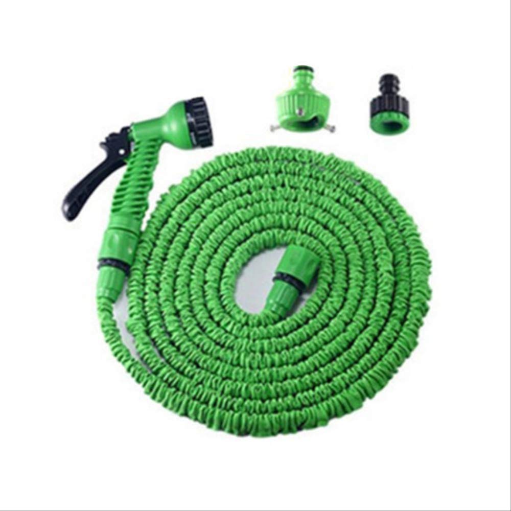 Manguera De Jardín Extensible Manguera De Agua Flexible Extensible Pistola De Plástico Manguera Mágica/Telescópica para Riego Tubo De Riego Estirable 75ft Manguera de jardín Verde