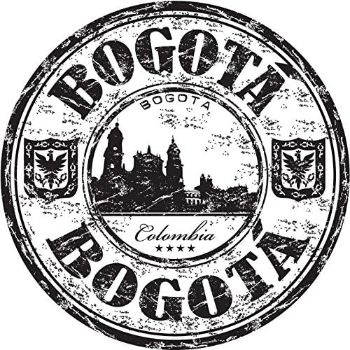 Zirni Bogotá City Colombia Travel Grunge Stamp Decal Design 5" X 5"