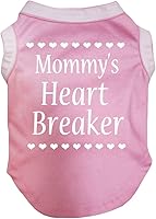 Vista 3 de Petitebella Mommy's Heart Breaker - Camisa para perro (rojo, XXXL)