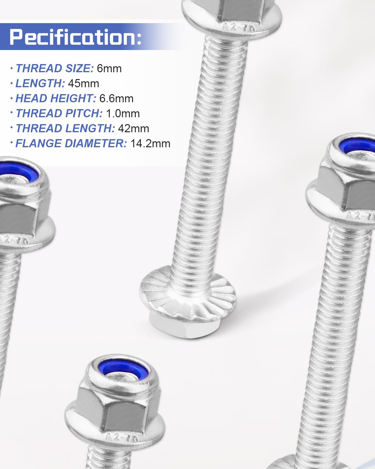 20PCS Fit for John Deere Auger Shear Bolt and Lock Nut Kit, Screw and Lock Nut Replacement 19M7834 4M7397, Stainless Steel Material