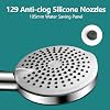 Shower Head, 5 Modes High Pressure Head with Unique Power Jet and Pause Funtion, Large for Low Water Pressure, Saving Replacement Handheld Universal, White, (SH-5-01)
