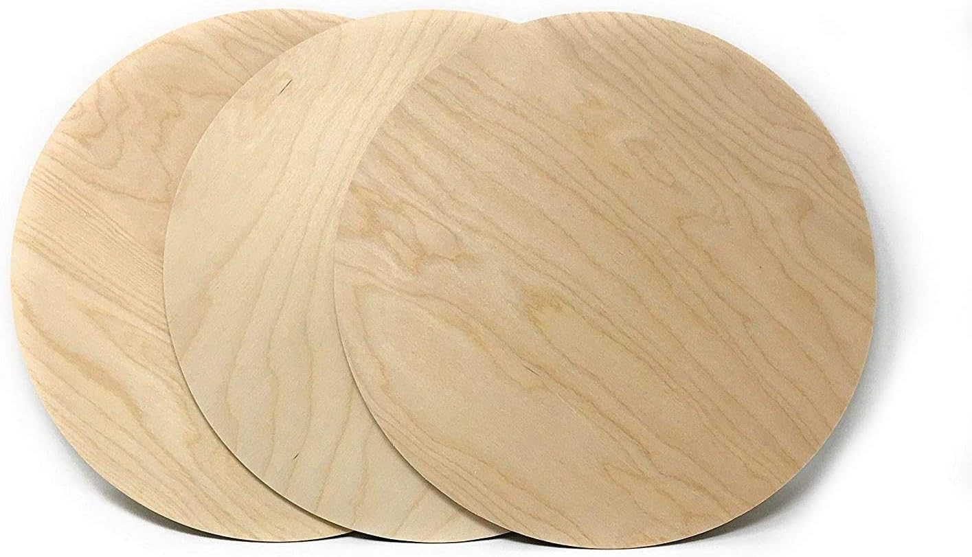 Gocutouts 12" Wooden Circle Cutouts Package of 10 Circle Blanks 1/8 Baltic Birch (12" Package of 10)