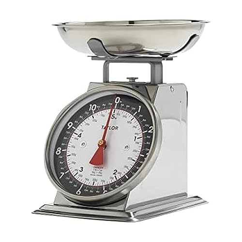 Taylor Mechanical Kitchen Food Scale with Bowl, Weighs Up to