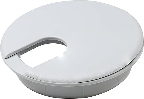 Miniatura 11 de Rok Hardware - Paquete de 2 cables redondos negros de 3 pulgadas (2.992 in), color negro, para mesa de escritorio, organizador de cables de alambre,