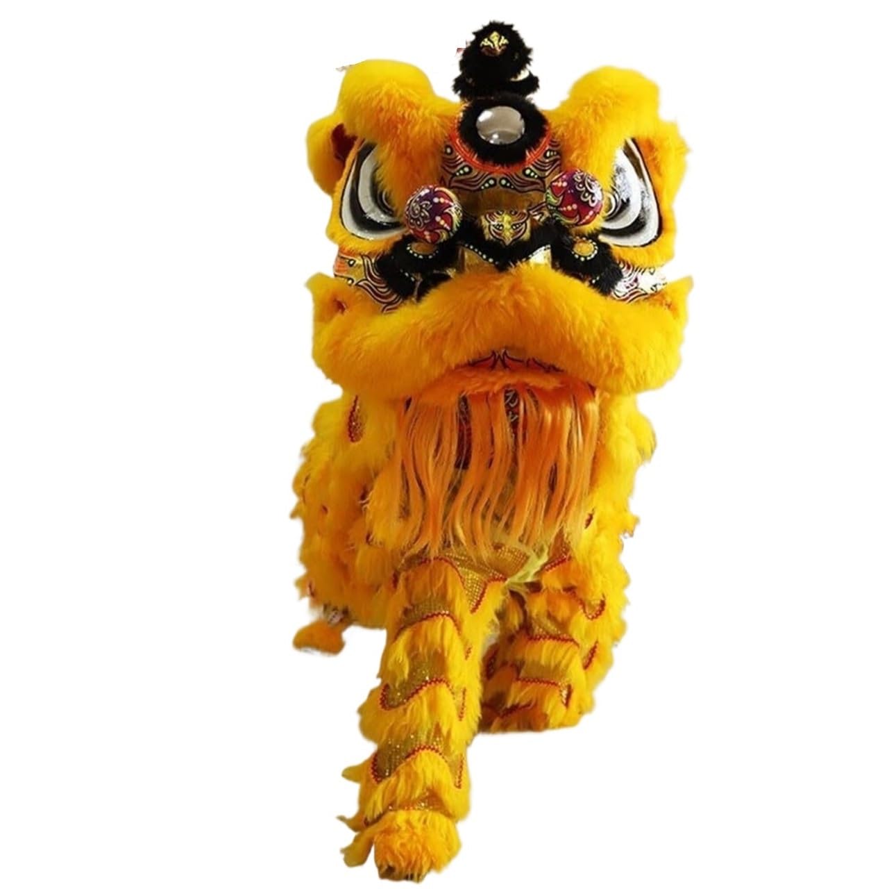 Drago Cinese per Feste Set di Sport all'Aria Aperta for 2 Giocatori della Mascotte Fase Performance del Costume Danza Leone Cinese Feste Cinesi in Italia(Yellow2)
