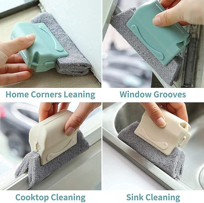 Image of 5 PCS Sliding Window Groove Cleaning Brush and Wire Brush Cleaning Tool, Window Slot Door Track Gap Dust Cleaning Brush (5 Cleaning Combo)