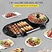 VEVOR 2 in 1 BBQ Grill and Hot Pot with Divider, Aluminum Alloy Electric BBQ Stove Hot Pot, Separate Dual Thermostat Teppanyaki Grill Pot with 5 Speed, for Family Dinner Friends Party Black