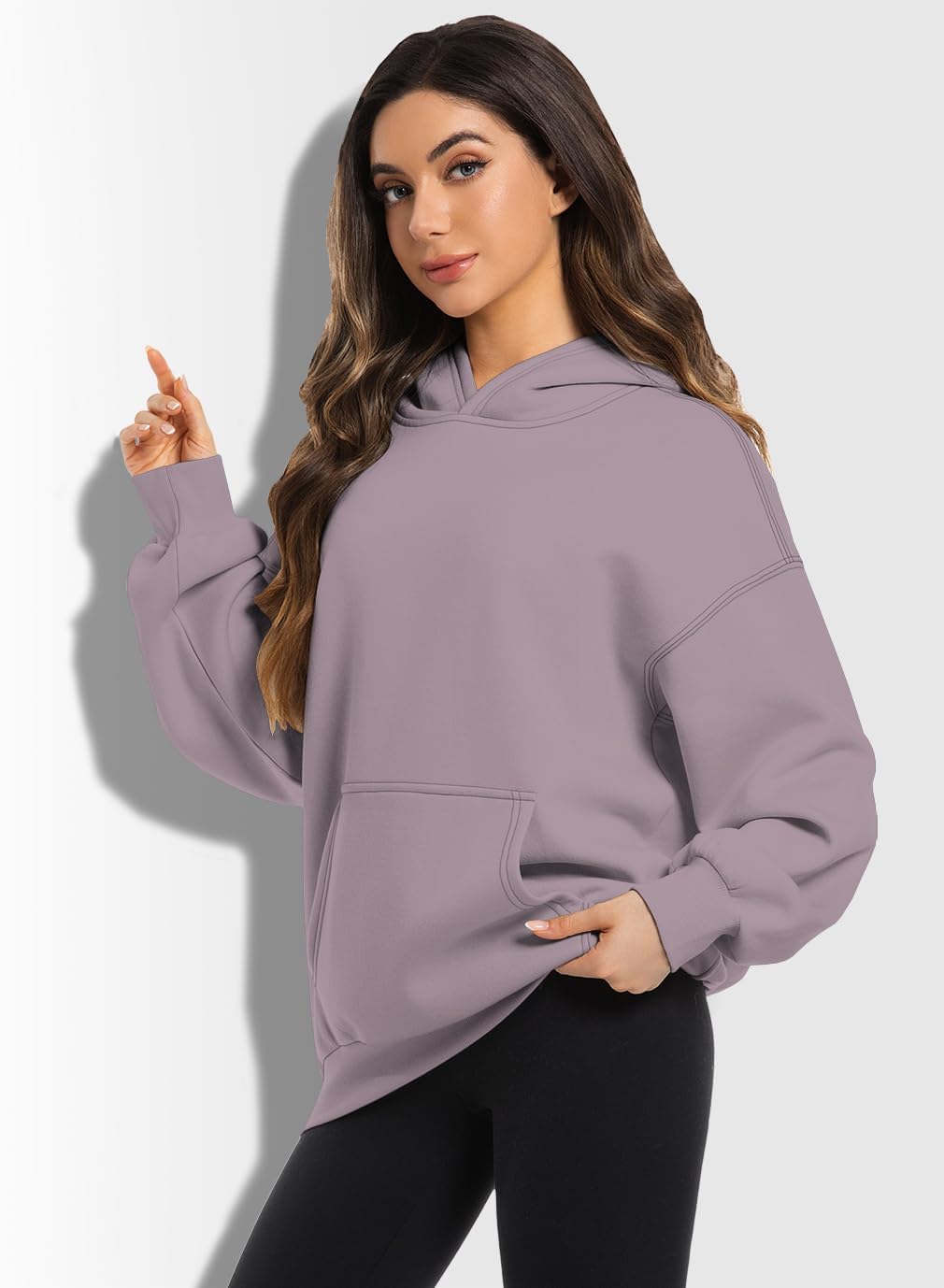 2 Pack Womens Oversized Hoodies Sweatshirts Fleece Hooded Pullover Tops Sweaters Casual Comfy Fall Fashion - Image 2