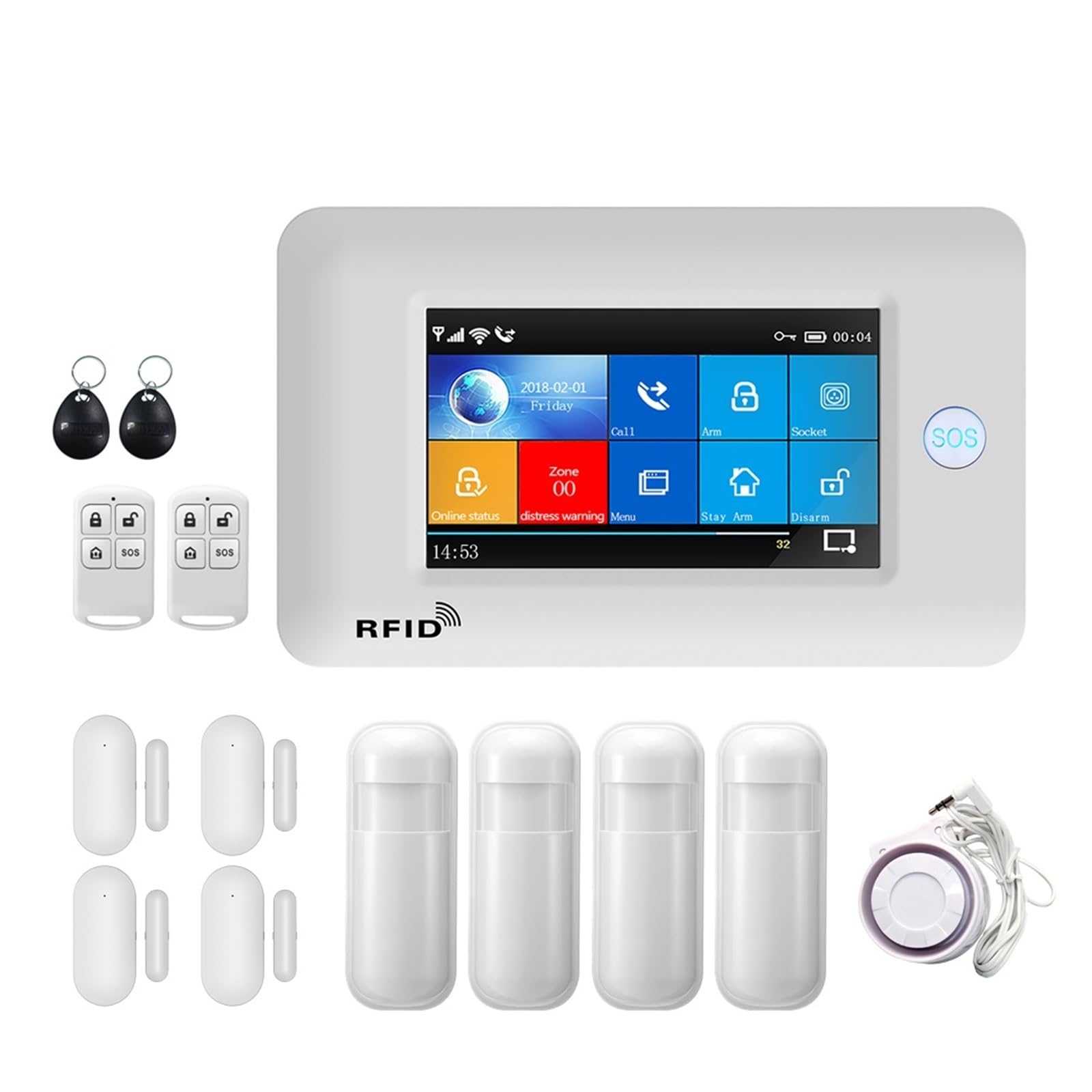 Système d'alarme WiFi GSM anti-intrusion DELURA pour éviter les fausses alertes à la maison