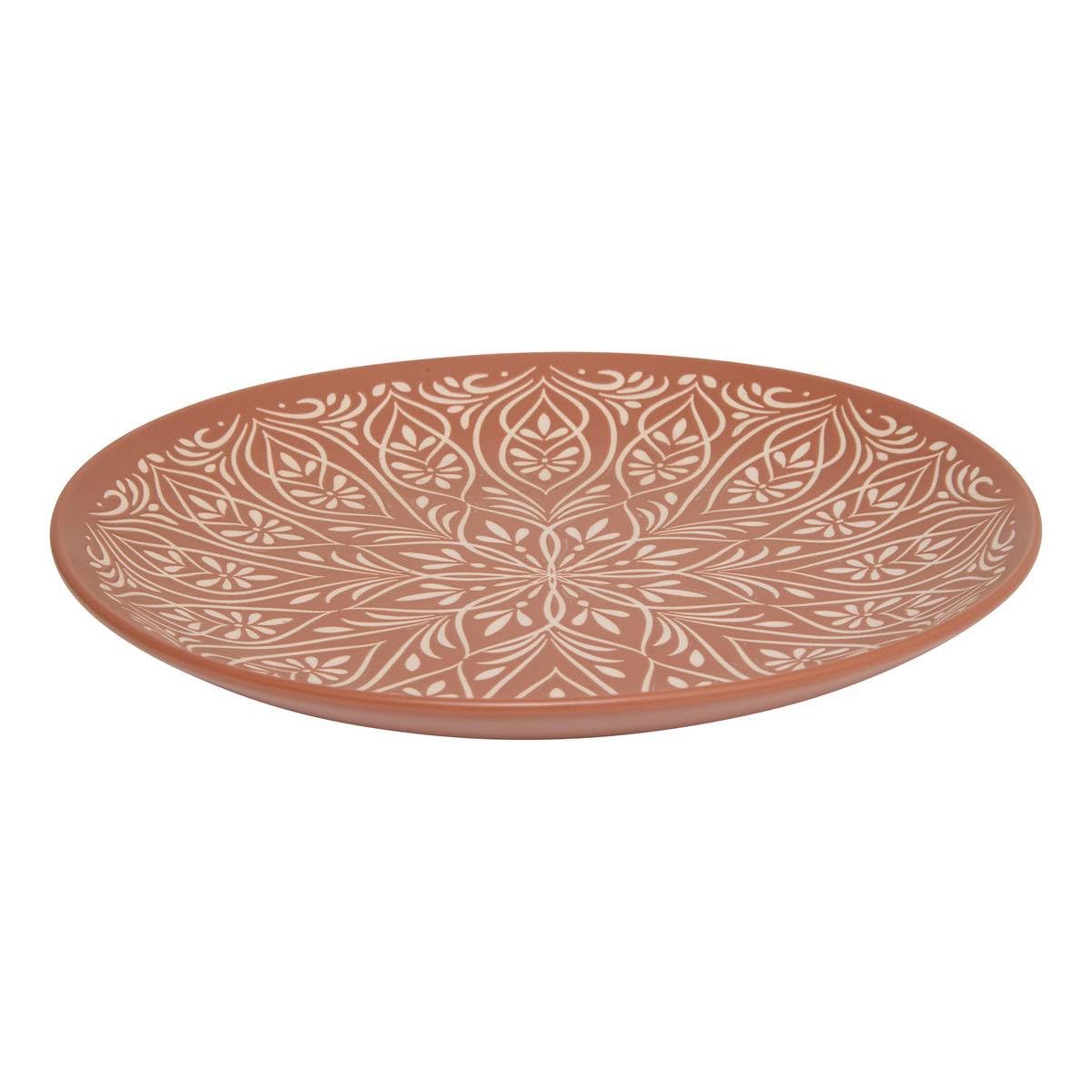 Atmosphera – Juego de 6 platos planos de 27 cm terracota
