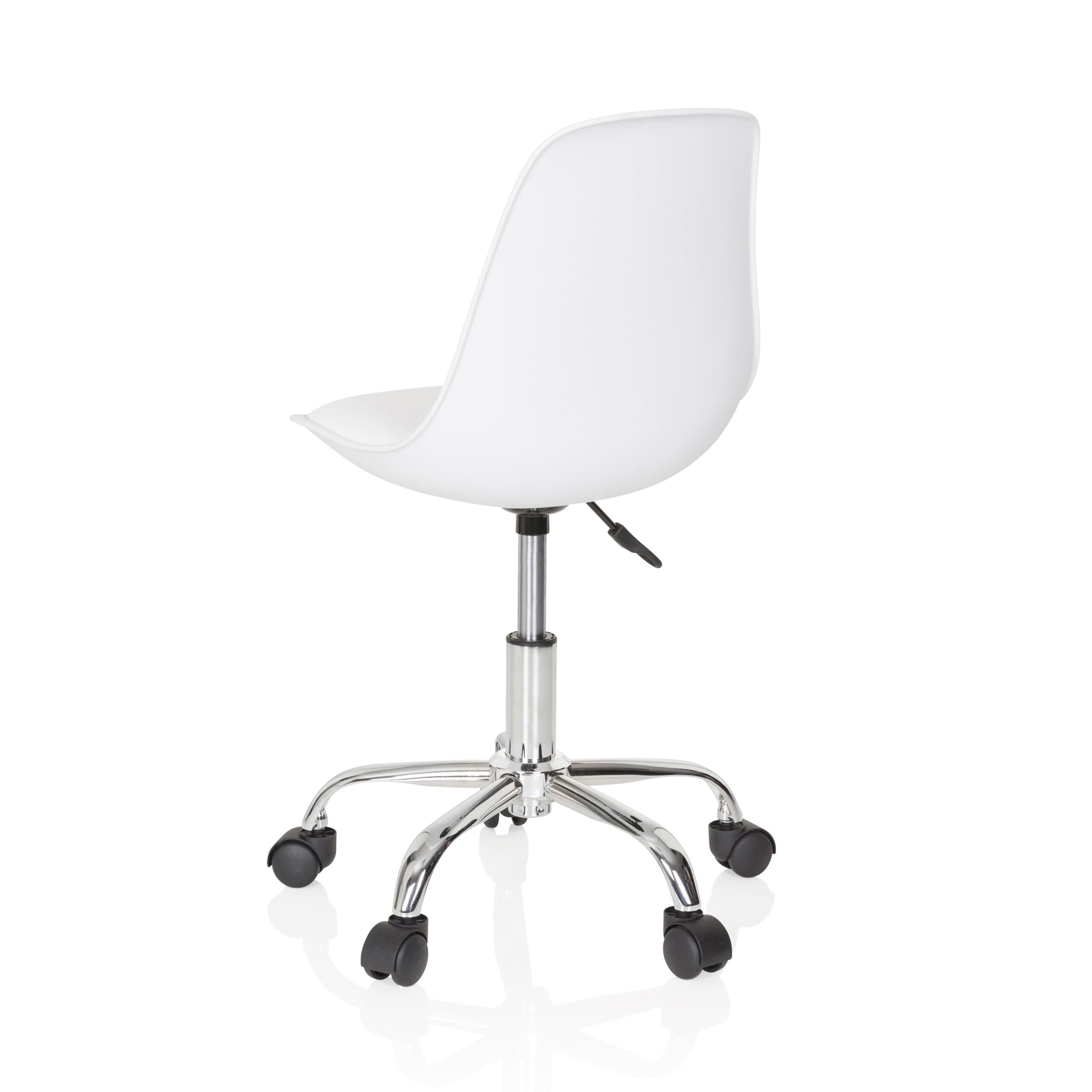 hjh OFFICE 742014 Kinder- und Jugenddrehstuhl Fancy II Kunstleder Weiß moderner Drehstuhl höhenverstellbar