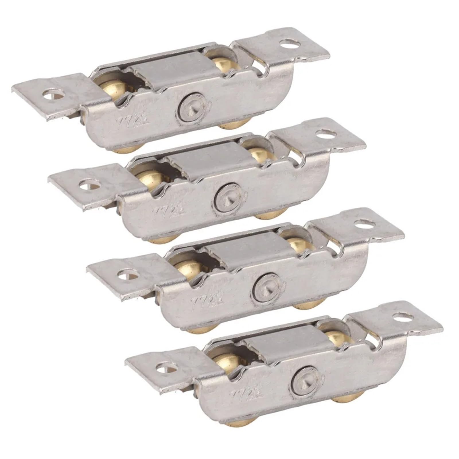 Rullo for porta scorrevole a doppio rullo da 6 pezzi concavo in acciaio inossidabile tandem a sfera in rame per Porta in Vetro