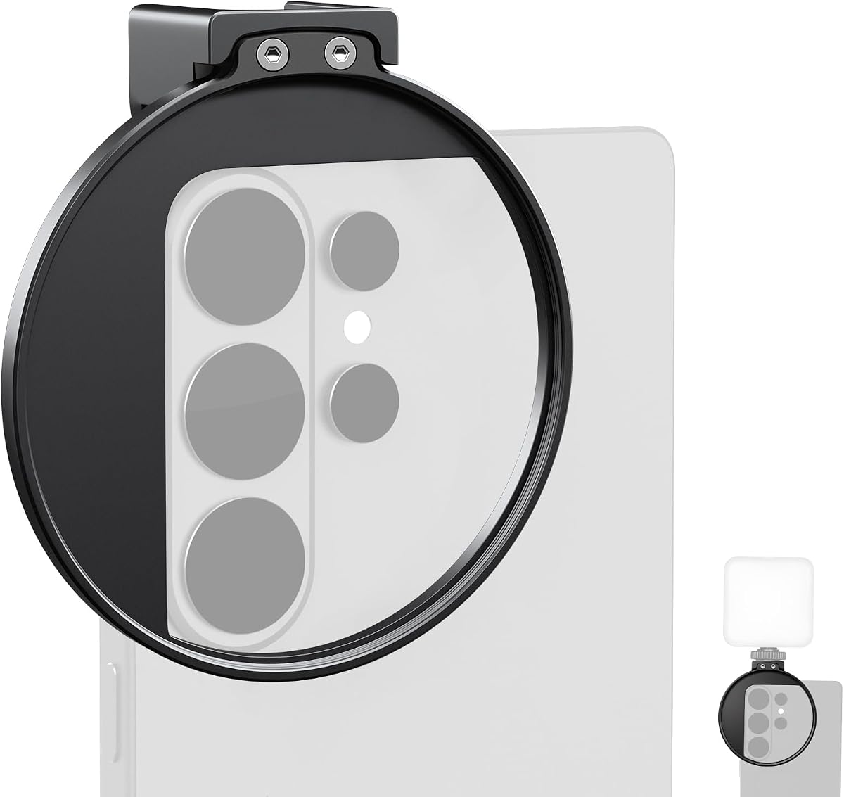 Clip de filtro de teléfono de 67 mm, abrazadera de filtro de lente de montaje en zapata fría, accesorios de fotografía móvil, compatible con iPhone 17 Pro Max 16 Pro Max Air 17E 16E Android Samsung S26 Ultra, LA009