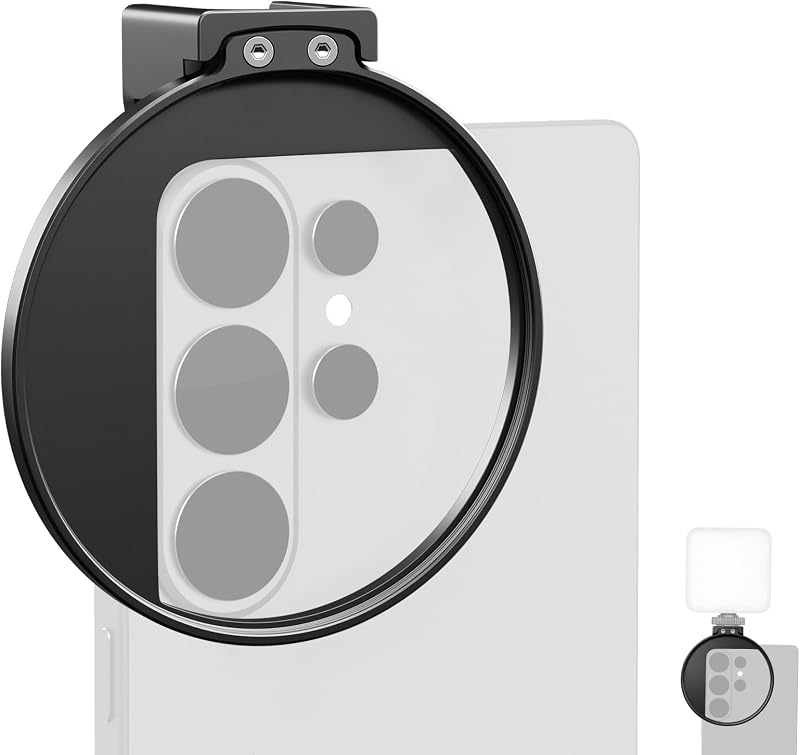 Clip de filtro de teléfono de 67 mm, abrazadera de filtro de lente de montaje en zapata fría, accesorios de fotografía celular, compatible con iPhone 17 Pro Max 16 Pro Max Air 17E 16E Android Samsung S26 Ultra, LA009