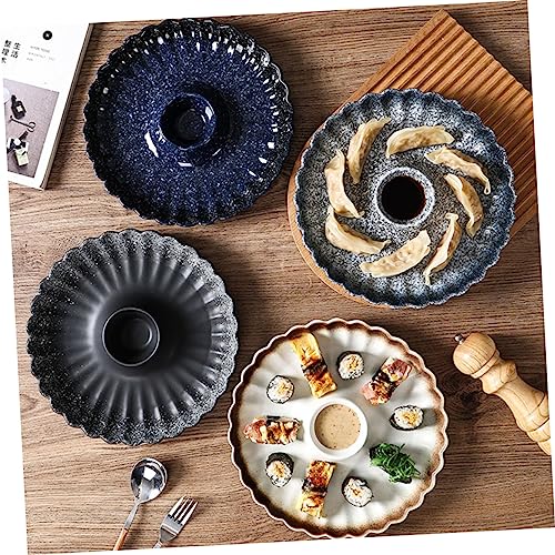 Plato de cerámica cuadrado para sushi y dumplings miniatura 6