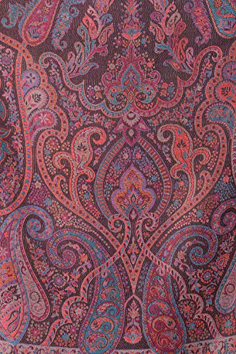 Étole en super soie Jamawar réversible violette le cadeau d'exception idéal - 5