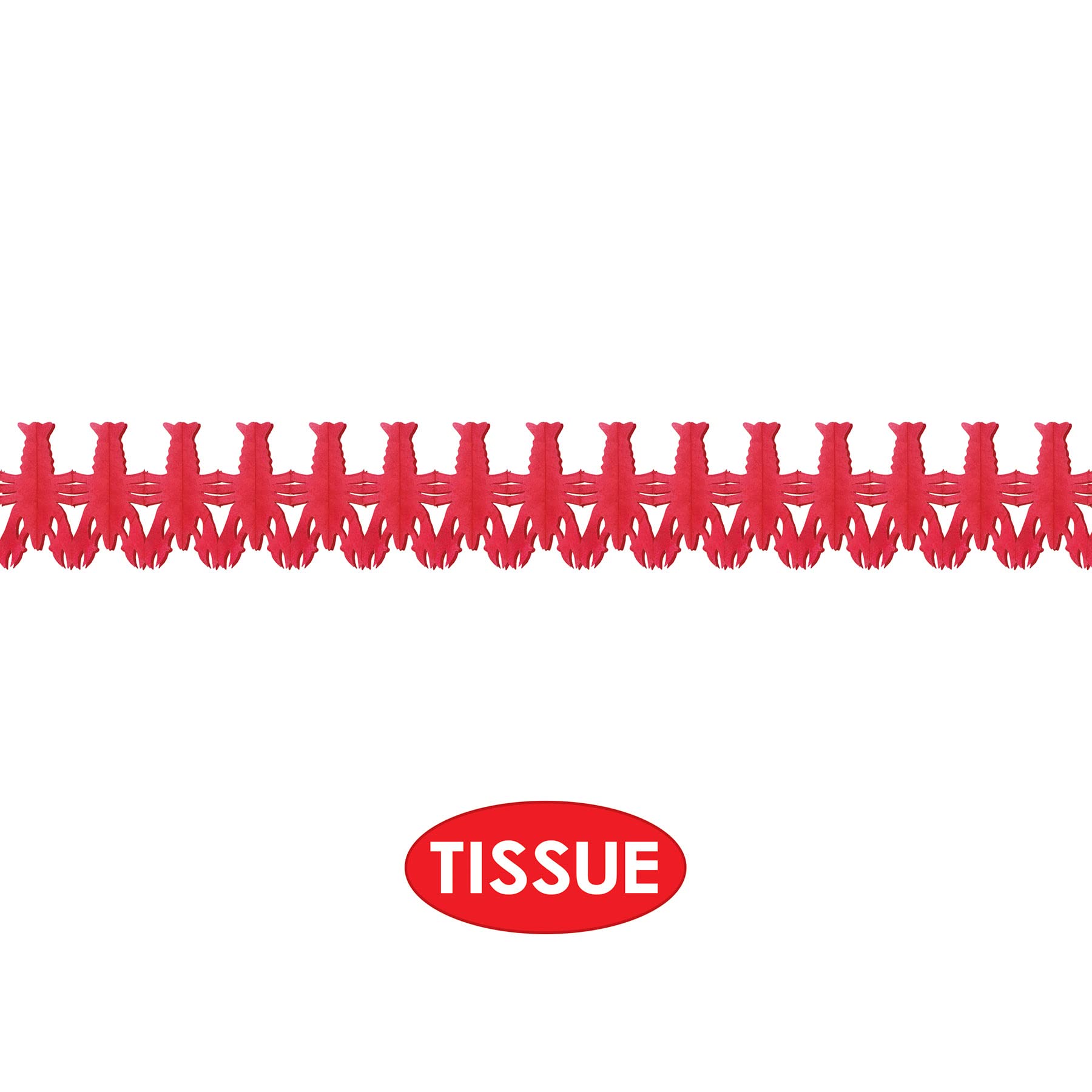 Beistle 53451 Seidenpapier Girlande, 2-tlg, Papier, Rot/Ausflug, einfarbig (Getaway Solids)