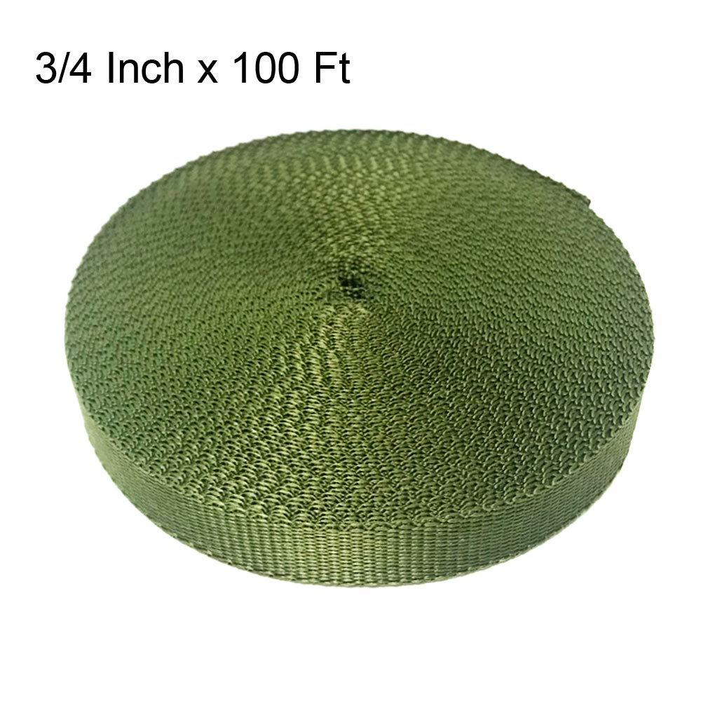 Correa de corbata de árbol verde de 3/4 pulgadas x 100 pies para estacar y guiar, suave corbata de jardín para plantas y árboles, 1.5 libras de fuerza