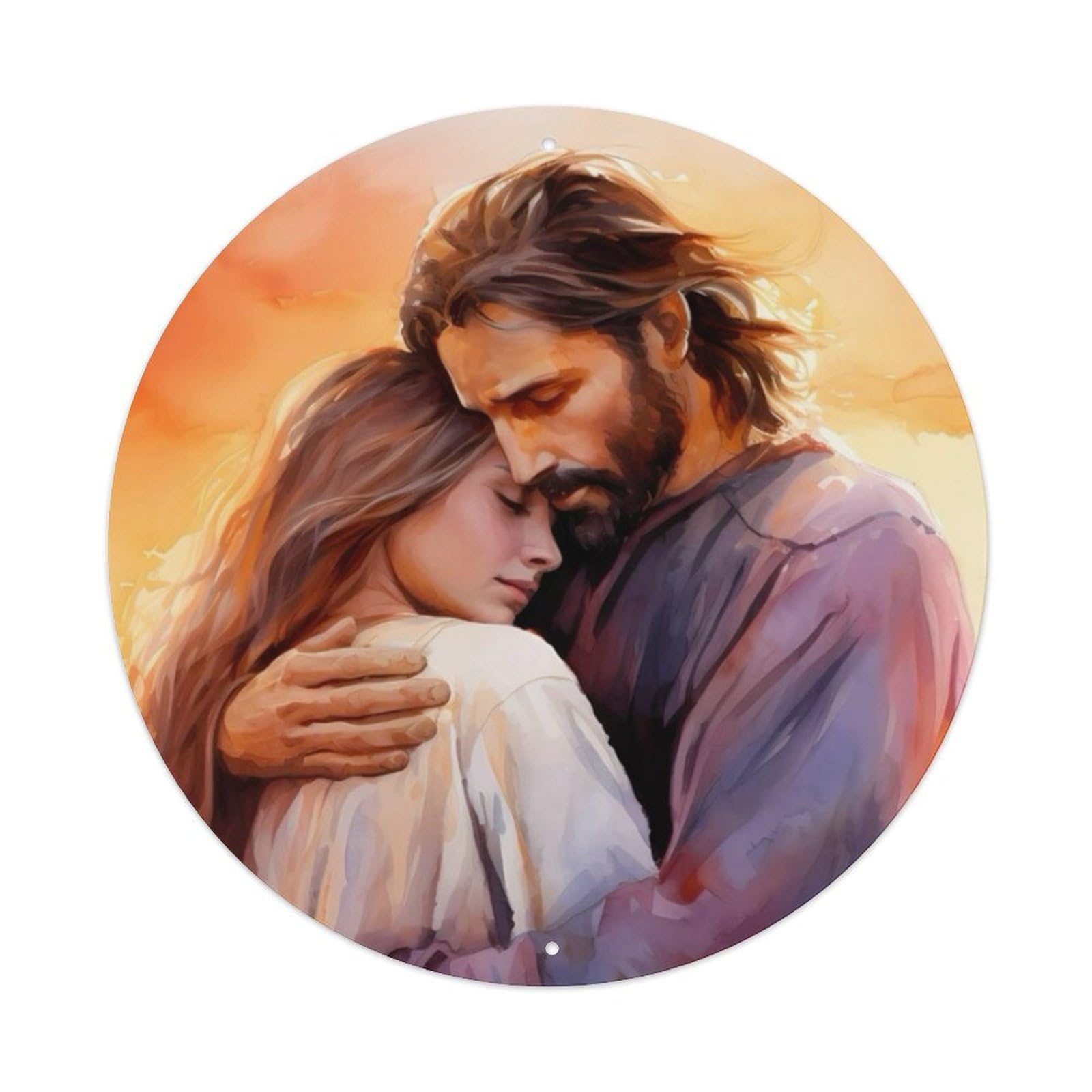 Jesus Holds The World Religious Metal Tin Sign
