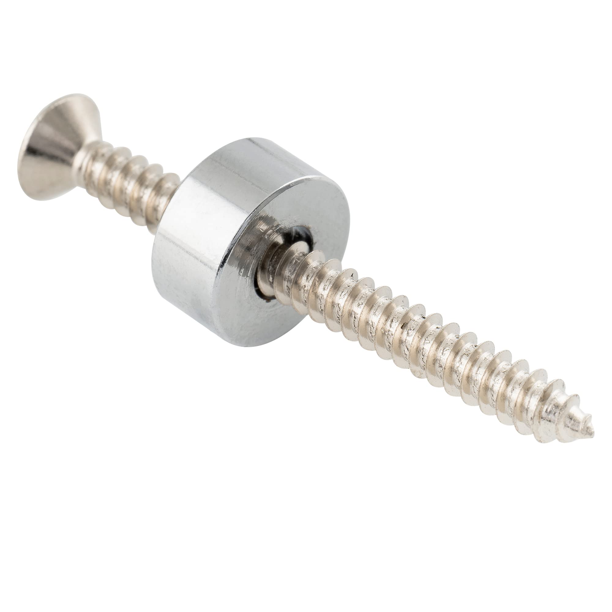 Lot De 4 Embouts De Fixation Pour Manche De Guitare électrique - Métal, Argenté/noir, Pour Connecter Corps Et Manche - 4