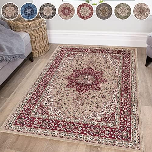 cozily® Traditional Floral Style Washable Antique Rug - 2 ft x 7 ft 2 in - Red - Small Runner for Hallway, Corridor, and Narrow Entrance