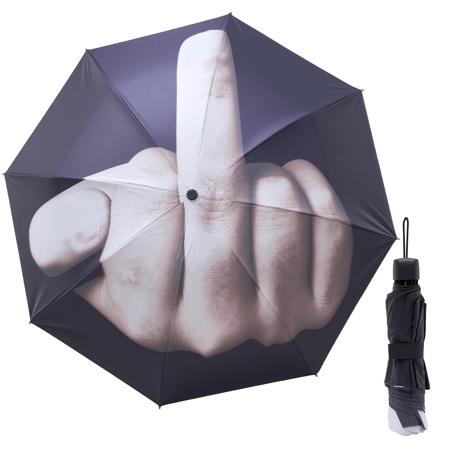 Middle Finger Umbrella Funny Folding Umbrella a Creative Gag Gift for Men and Women