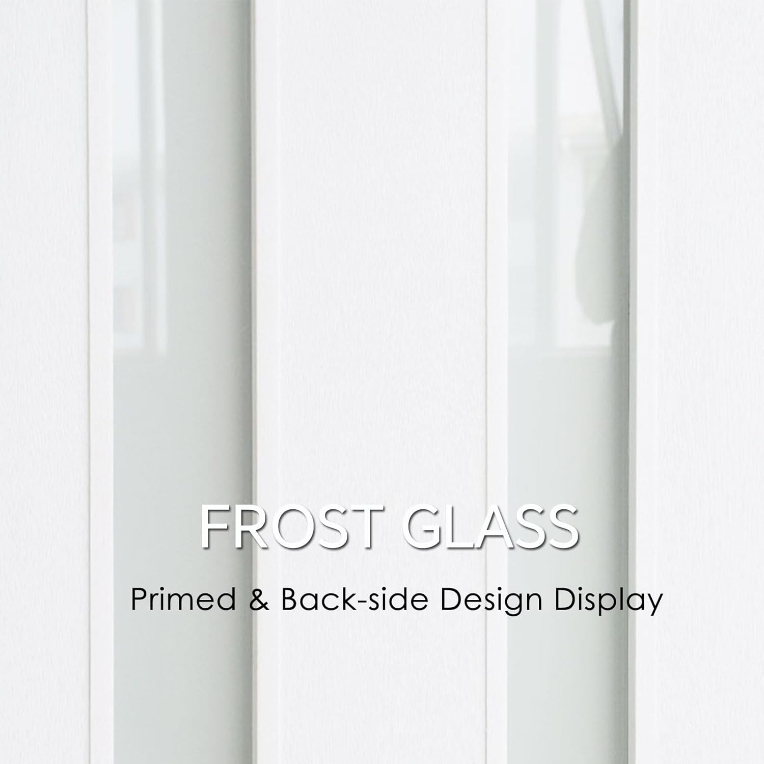36 * 80 Front Door with Brickmould-Fiberglass Entry Door-Modern Exterior Door with Frost Glass(Inswing Left 4-9/16, Primed)