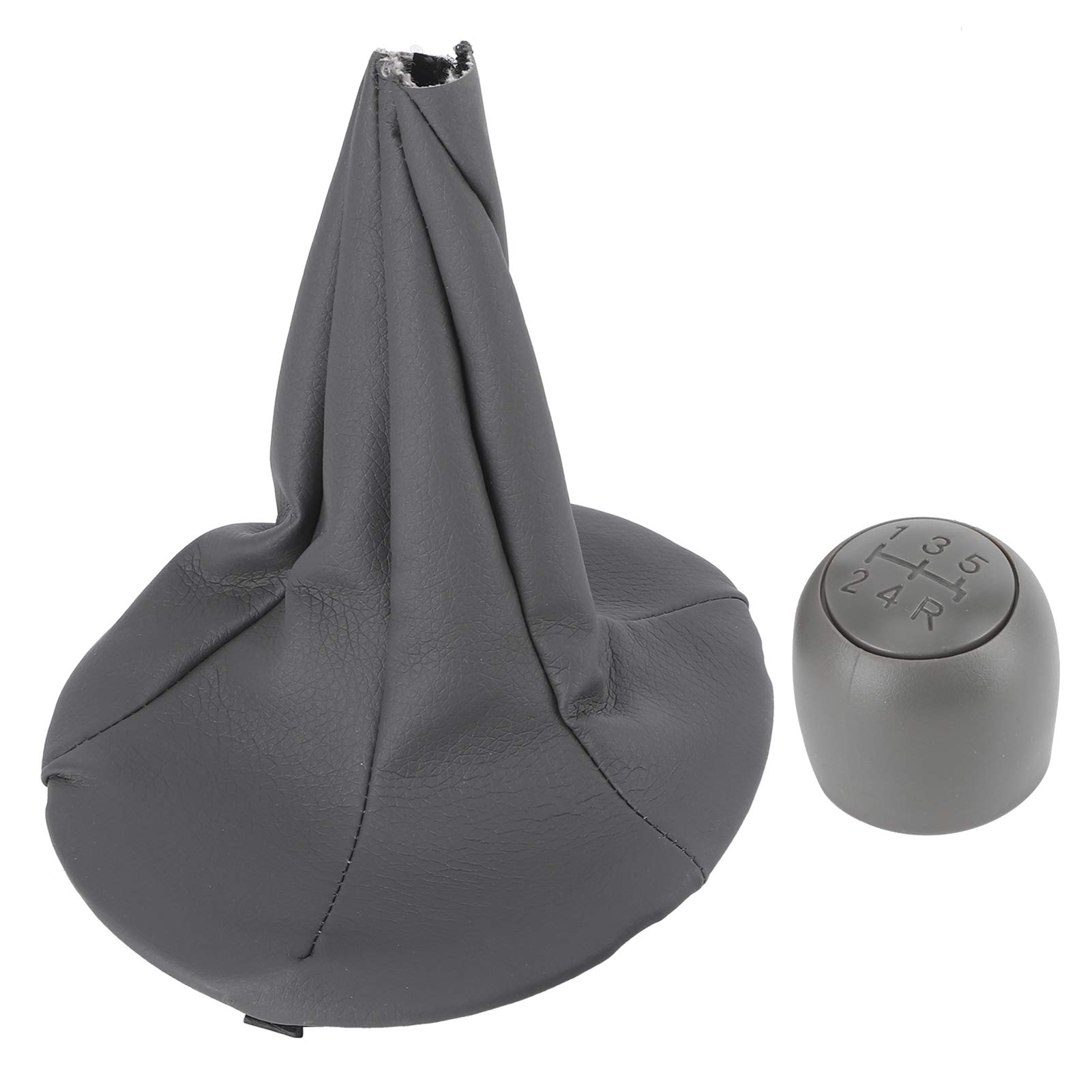 Schaltknauf 5-Gang Für Fiat Panda 169 & Fiat 500 - Graue Schaltknauf-Kappe ABS Kunststoff - Einfache Montage