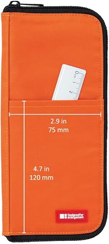 Miniatura 10 de LIHITLAB Estuche delgado para bolígrafoslápices, 0.7 x 3.9 x 8.5 pulgadas, amarillo verde (A7652-6)