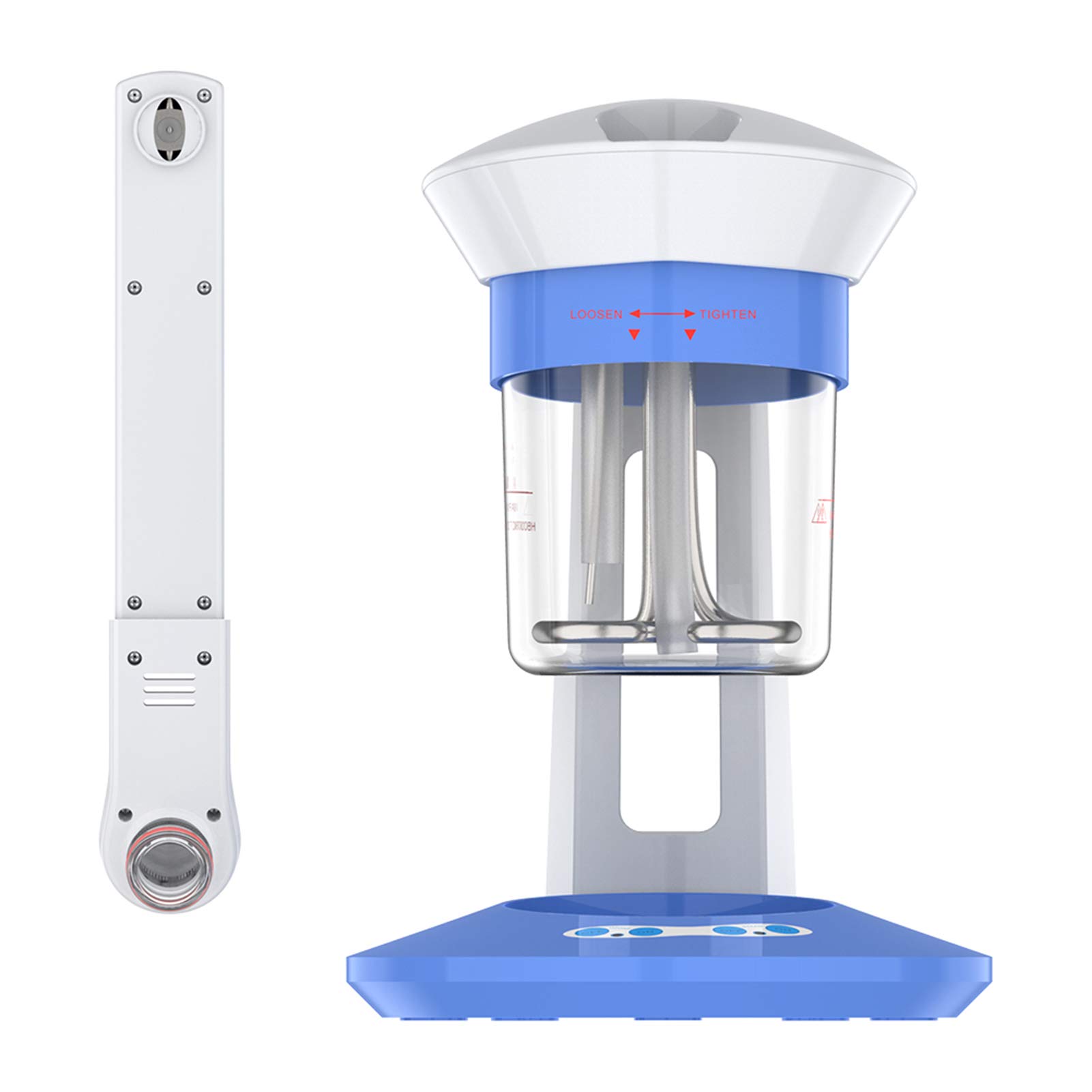 Vaporizzatore Facciale Ozono Ionico con Rotazione 360°, Aromaterapia e Speg | Dispositivo in ABS per pulizia profonda, idratazione e controllo , ideale per uso domestico con oli essenziali, vapo