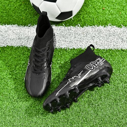 Image of Soccer Cleats for Mens Womens Indoor Turf Soccer Shoes Youth AG TF Training Football Boots Unisex