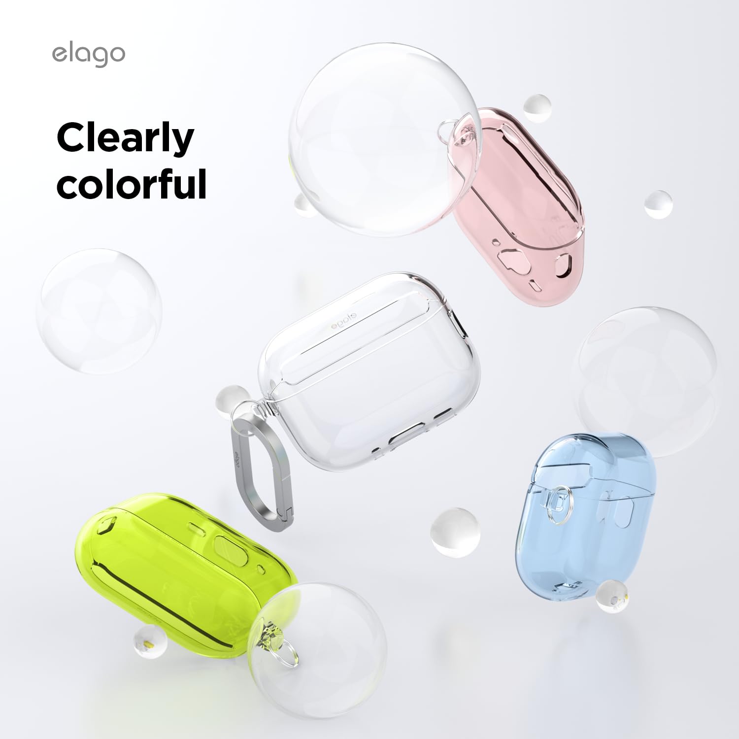 Amazon | 【elago】 AirPods Pro3 対応 ケース クリア 耐衝撃 落下防止