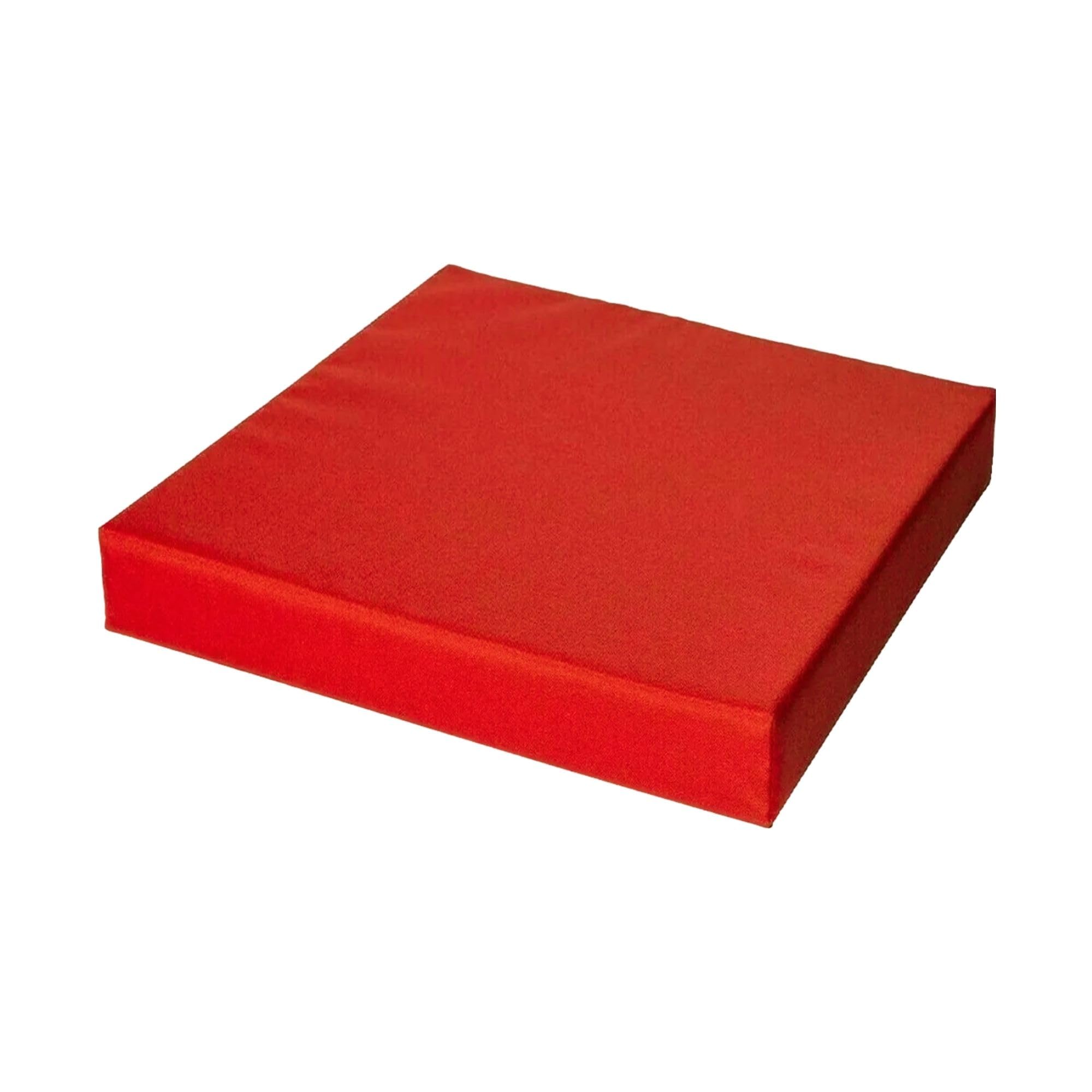Waterproof Garden Chair Seat Pad 4 cm Indoor Outdoor multi-use for garden patio furniture chair seat pad cushion with zipped removable washable cover 4 cm width (60 x 60 x 4 cm, Red)