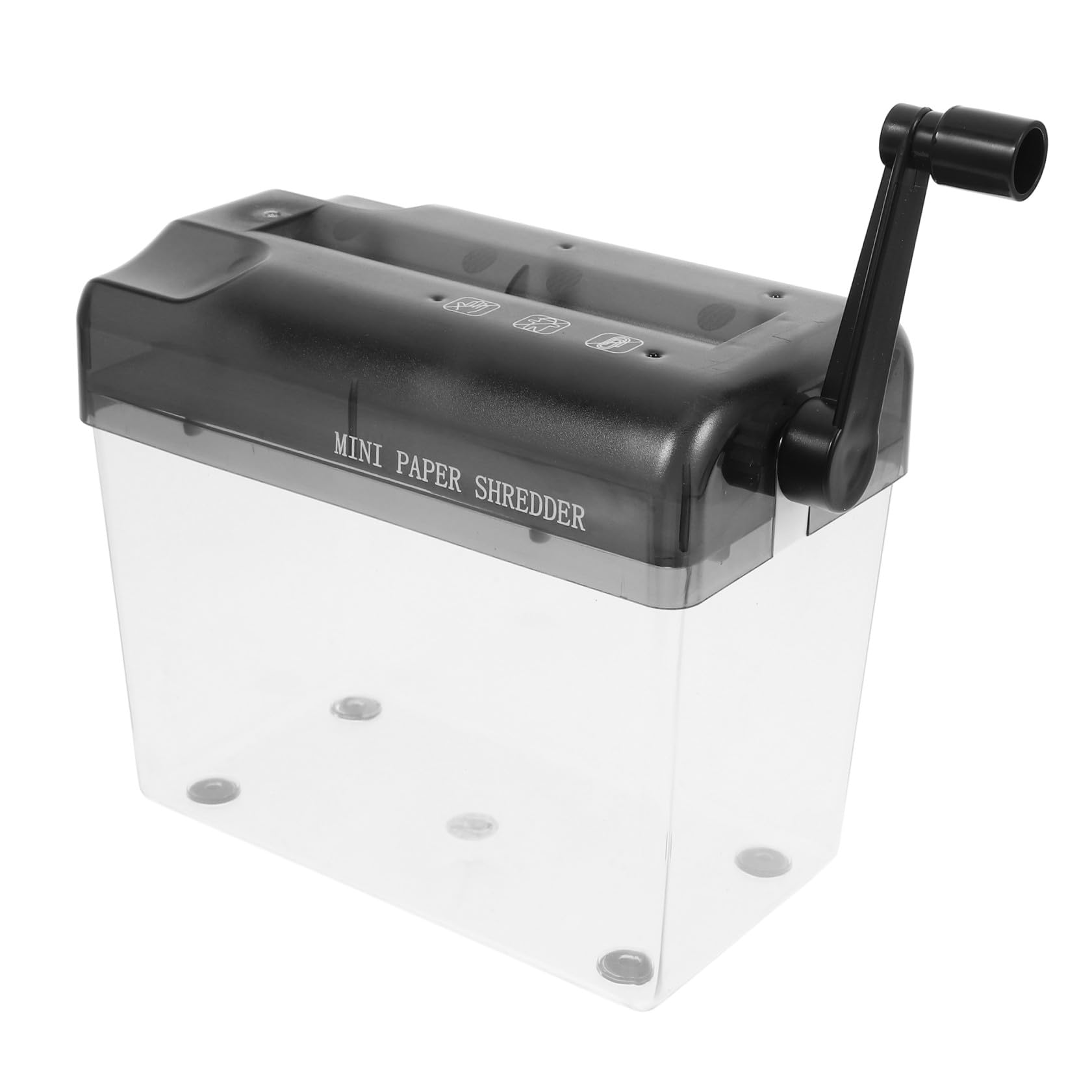 Destructeur de Documents Manuel Portable et Inoxydable Broyeur Papier Main Compact pour Bureau École et Usage Domestique