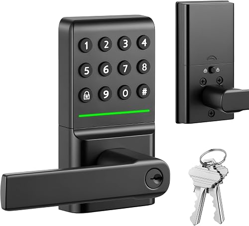 Serrure de Porte Intelligente Sans Clé avec Poignée à Levier 