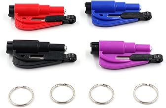 4Pcs Car Window Breaker,Window Breaker And Seat Belt Cutter,2-in-1 Press-Type Glass Breaker,Car Escape Safety Hammer for Land and Underwater