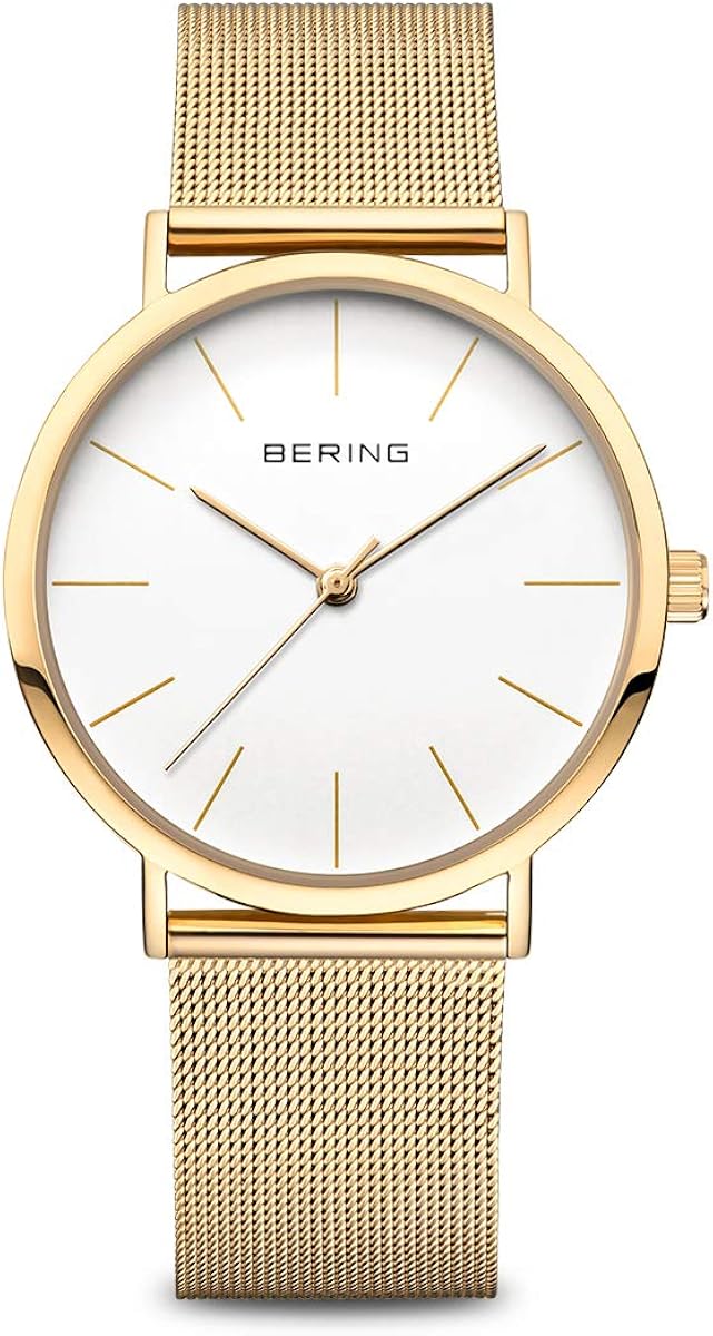 BERING Women Analog Quartz Classic Collection Watch with stainless steel Strap and Sapphire Crystal 13436-334