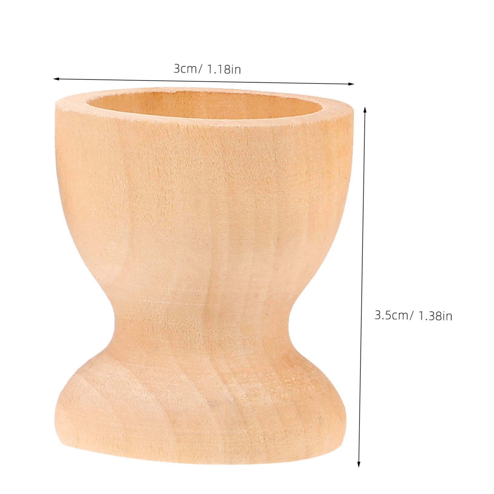 Unomor 10Pcs Wooden Egg Holder Natural Wood Egg Cups for Kitchen Dining Decorations Egg Tray for Stacking and Imagination Activities