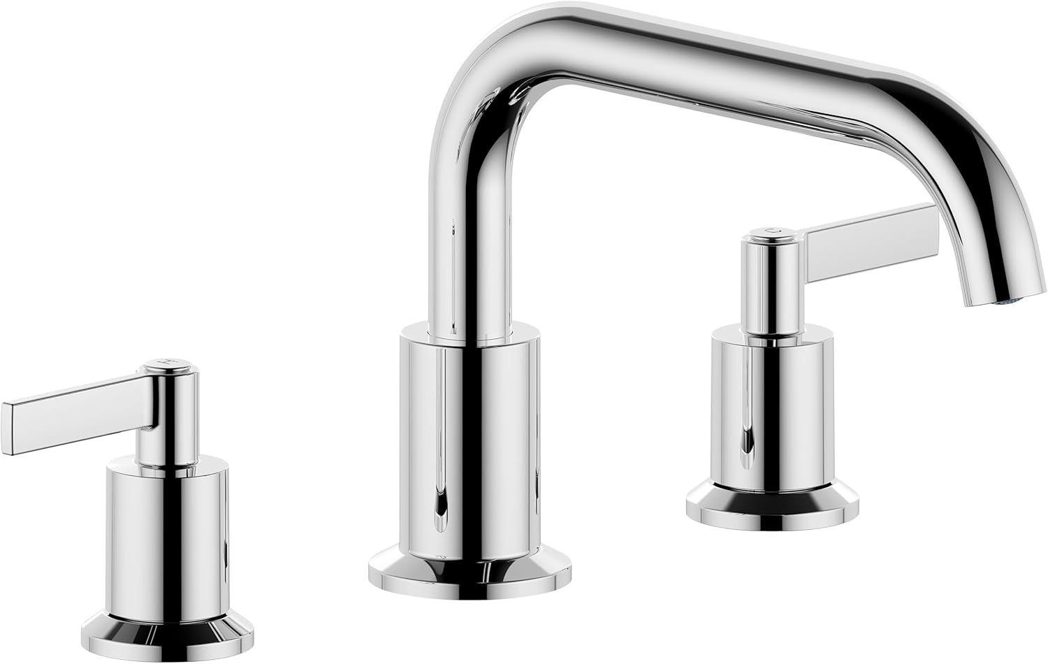 Bathtub Faucet with Valve, 2-Handle Widespread Roman Tub Faucet,3 Hole Deck Mount Roman Bathtub Faucet,Polished Chrome,RF-3055-CP