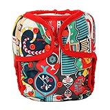 One Size Cloth Diaper Cover Snap With Double Gusset (Sea Festival)