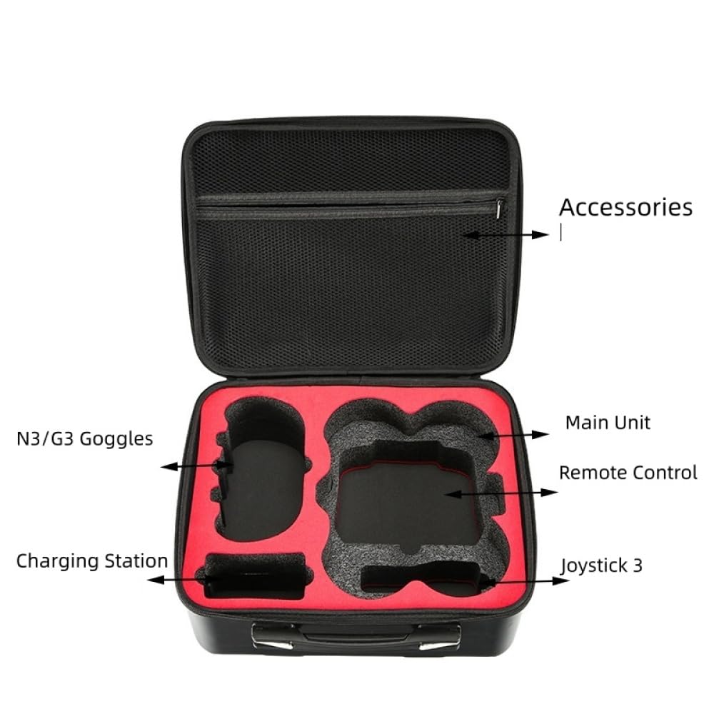 Avata 360 torba podróżna, twarda torba do przechowywania DJI Avata 360 Motion Fly More Combo Aceessories, pasuje do gogli DJI N3/3, pilota zdalnego sterowania RC 2, RC Motion 3, koncentratora