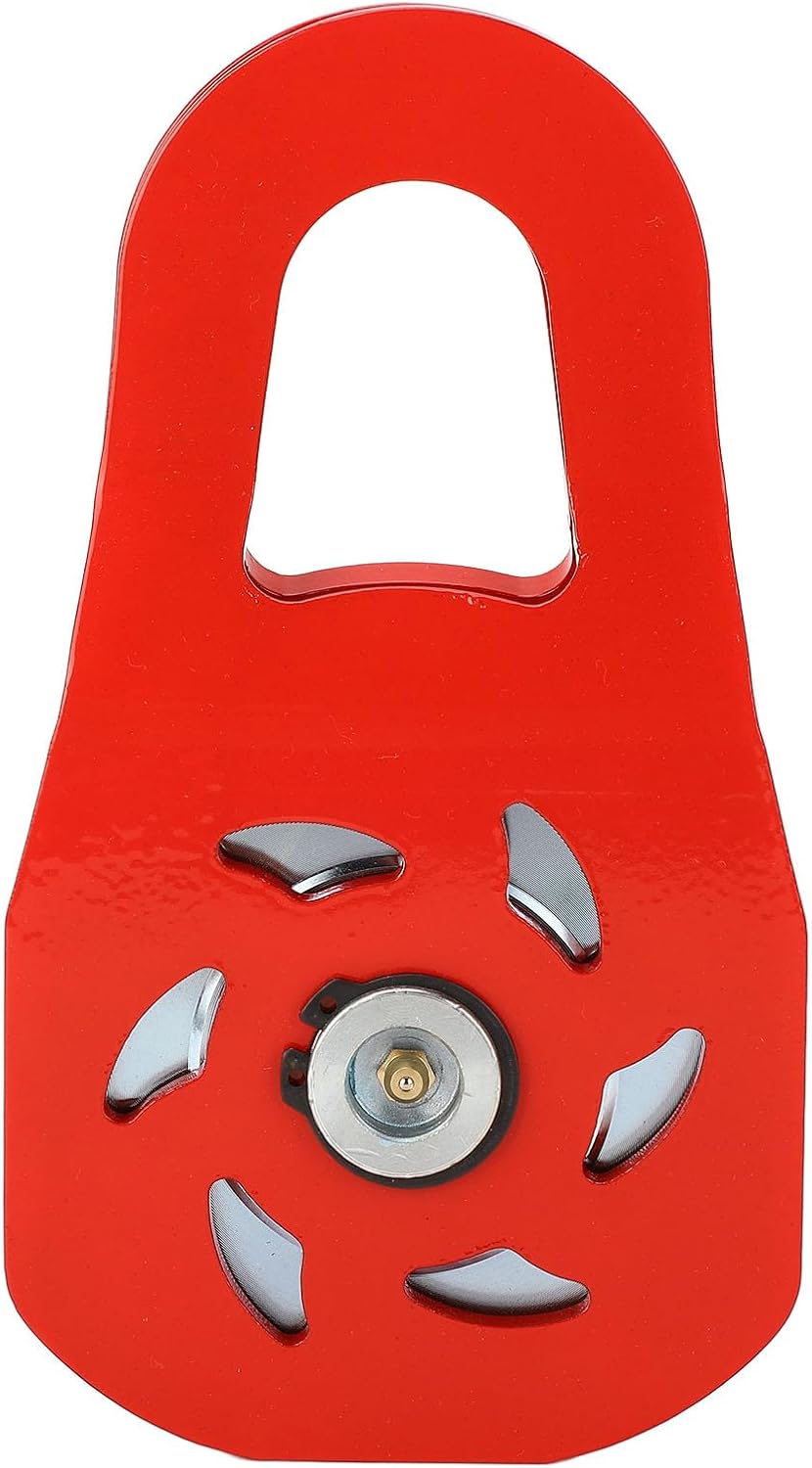 Srliya Winch Recovery Snatch Block, 10 Ton Heavy Duty Pulley for Off Road ATV UTV SUV Pickup 4X4, with 18 Ton Breaking Strength (Red)