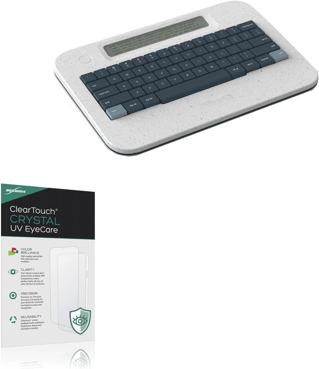 BoxWave Screen Protector Compatible With Astrohaus Freewrite Alpha - ClearTouch Crystal Anti-UV EyeCare (2-Pack), Filters out Harmful Blue Light Reduce Fatigue