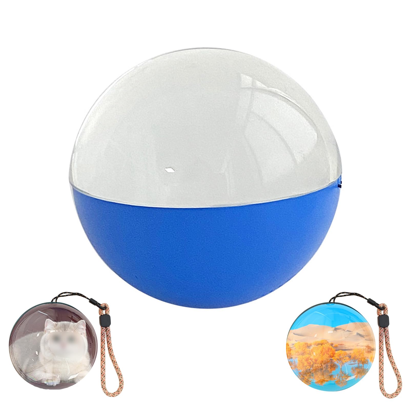 2025 New Crystal Ball Video Player,Video Sphere,Memory Sphere Lamp,2.7in 3D Crystal Ball Ultrasound with Electronic Display Sound,Mobile Transmission of Videos and Pictures,for Christmas,(Color:Blue)