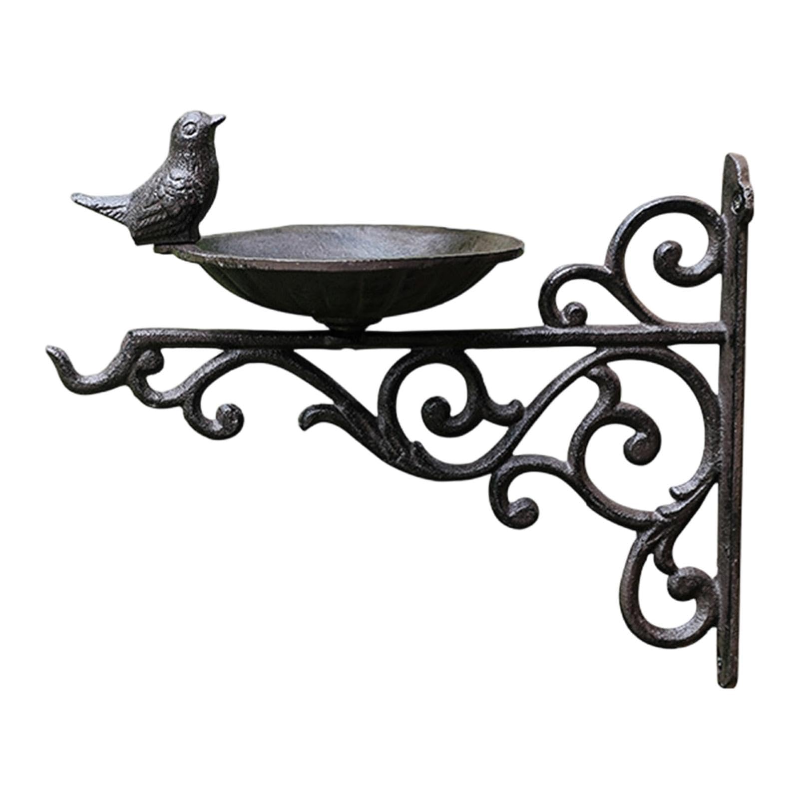 Bain oiseaux mural elegant au style vintage en fonte resistante